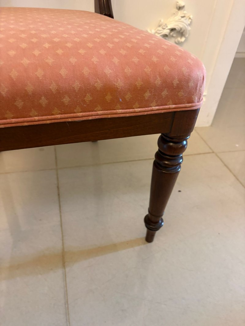 Antique Regency Set of Six Mahogany Dining Chairs - Image 7